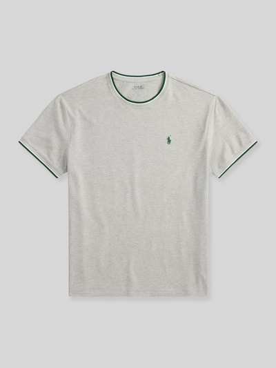 Polo Ralph Lauren Regular Fit T-Shirt aus Baumwoll-Mix mit Kontraststreifen Mittelgrau 2