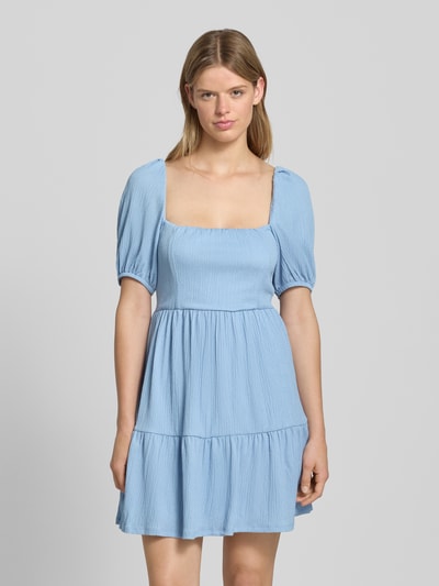 Gina Tricot Minikleid im Stufen-Look mit Karree-Ausschnitt Bleu 4