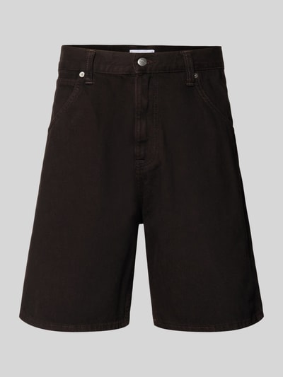 Produktfoto, Straight Fit Shorts in Denim-Optik Modell 'Tyrell' von Edwin aus Reine Baumwolle mit 5-Pocket-Design und Knopf-Reißverschluss.