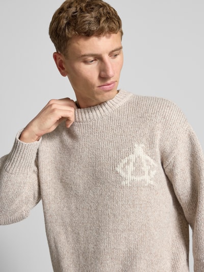 ANOTHER COTTON LAB Strickpullover mit Stehkragen Beige 3