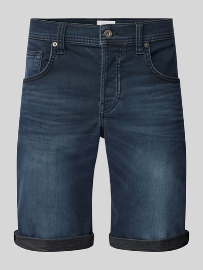 Mustang Straight leg korte jeans in 5-pocketmodel, model 'Chicago' Donkerblauw - 2