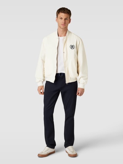 Tommy Hilfiger Bomberjack met labelstitching Beige - 1