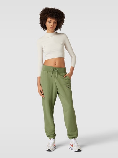 Nike Spodnie dresowe z nadrukiem z logo Butelkowy zielony 1