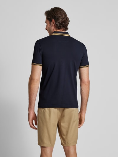 BOSS Green Slim Fit Poloshirt mit Label-Print Modell 'Paul' Marine 5