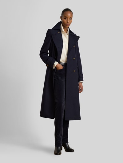 Lauren Ralph Lauren Wollmantel mit goldfarbenen Zierknöpfen Marine 4
