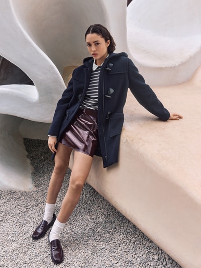 Jake*s Casual Płaszcz z kapturem i zapięciem na guzik Ciemnoniebieski 6