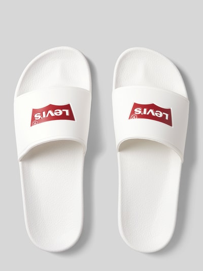 Levi's® Slides mit Label-Print Modell 'JUNE BATWING' Weiss 4
