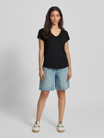 Tom Tailor Denim Loose Fit T-Shirt aus aus Viskose-Mix Black 1