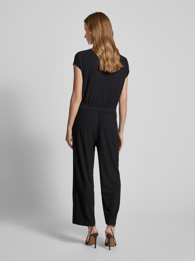 Jake*s Collection Jumpsuit met strikceintuur Zwart - 5