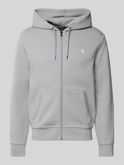 Polo Ralph Lauren Sweatjacke mit Kapuze Hellgrau Melange 2