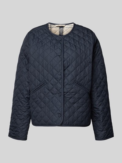 Productfoto, Regular Fit Steppjacke met label stitching model 'CASHEL' van Barbolur, effen, lange mouw, drukknoopsluiting.