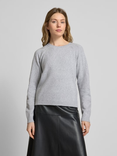 Vero Moda Weicher Pullover mit Glitzerfaden Modell 'DOFFYSHINE' Hellgrau 4