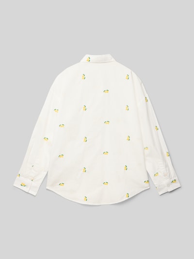 Garcia Bluse mit Brusttasche und Logo-Stitching Weiss 2