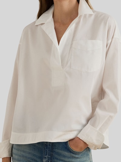 Lauren Ralph Lauren Regular Fit Hemdbluse aus reiner Baumwolle Weiss 3