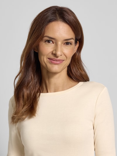 s.Oliver RED LABEL Slim Fit Langarmshirt aus reiner Baumwolle Offwhite 3