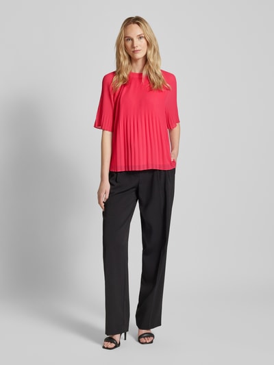 s.Oliver BLACK LABEL Blusenshirt mit Plisseefalten Pink 1