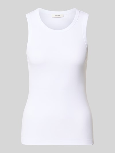 OPUS Slim fit tanktop van katoenmix model 'Ilesso' Wit - 1