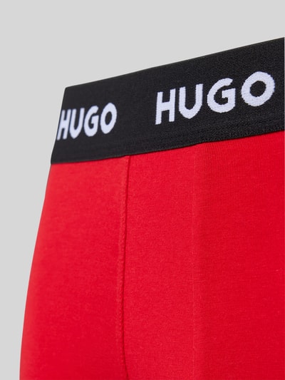 HUGO Slim Fit Trunks aus Baumwoll-Mix im 3er-Pack Rot 2