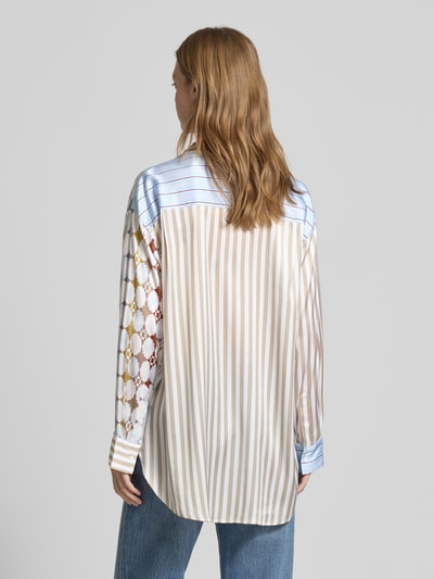 Herzensangelegenheit Overhemdblouse van zijdemix Taupe - 5