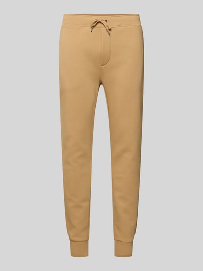 Produktfoto, Regular Fit Sweatpants aus Baumwoll-Mix von Polo Ralph Lauren, jednolity kolor, krój regular fit, logo, elastyczny ściągacz, tunel na sznurek, kieszenie boczne i tylna, materiał sweat, bawełniany miks