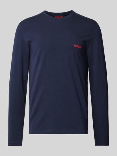 HUGO Longsleeve mit Label-Print Marine 1