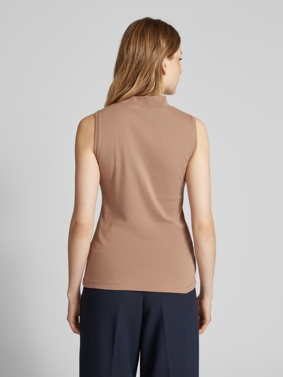 Christian Berg Woman Top mit Stehkragen Taupe 5