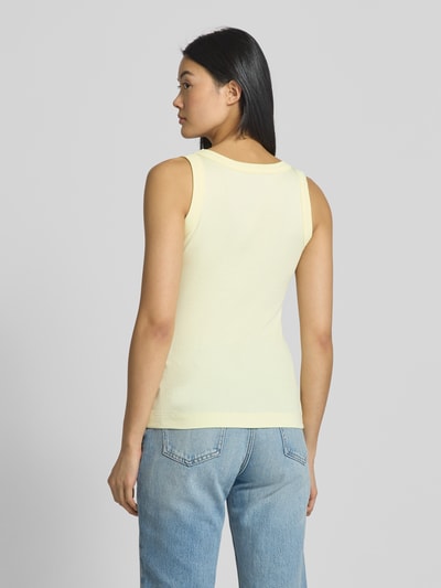 Marc Cain Tanktop mit Label-Applikation Hellgelb 5