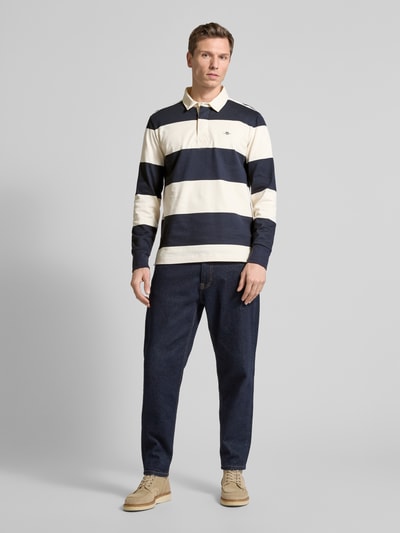 Gant Sweatshirt mit Polokragen Modell 'RUGGER' Marine 1