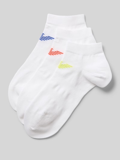 Emporio Armani Socken mit Label-Print im 3er-Pack Weiss 1