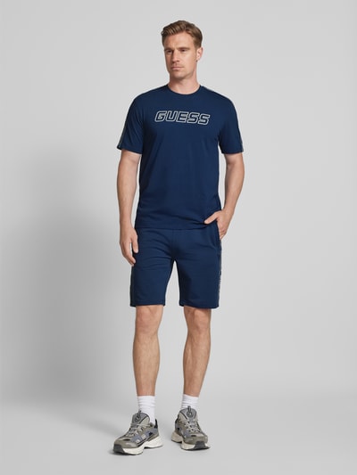 Guess Activewear Shorts mit elastischem Bund und Tunnelzug Dunkelblau 1