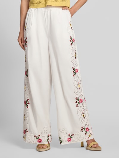 Essentiel Antwerp Regular Fit Weite Hose aus reiner Baumwolle Modell 'JANAI' Weiss 4