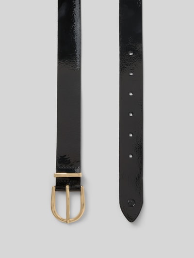 Produktfoto, Gürtel aus echtem Rindsleder von Tamaris, Optik: Unifarben, Lacklederoptik, Dornschließe, Logo-Prägung, Lackleder.
