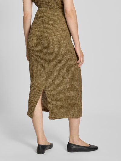 Christian Berg Woman Midirock mit elastischem Bund Khaki 5