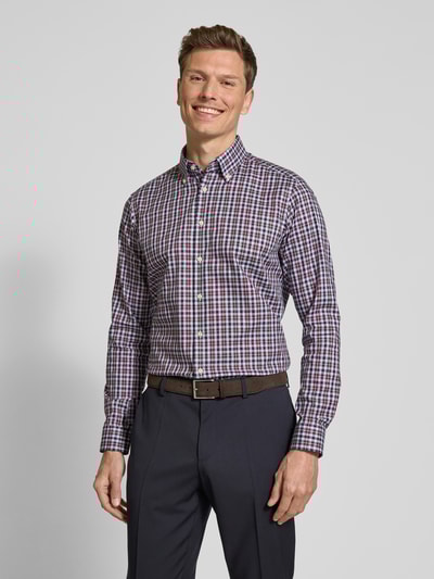 Christian Berg Men Regular fit vrijetijdsoverhemd met button-downkraag Rood - 4