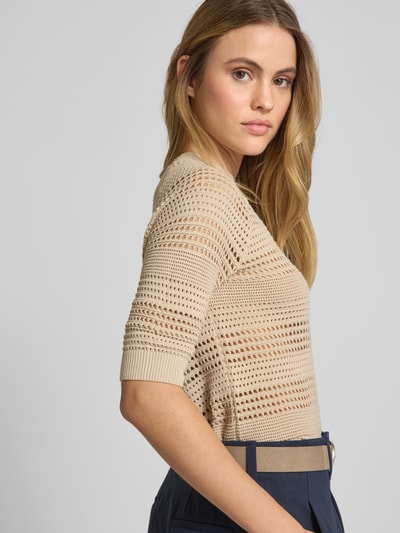 Christian Berg Woman Selection Sweter z dzianiny z okrągłym dekoltem Piaskowy 3