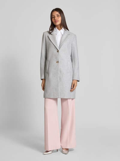 Vila Lange jas met reverskraag, model 'CLAUDIA' Lichtgrijs - 1