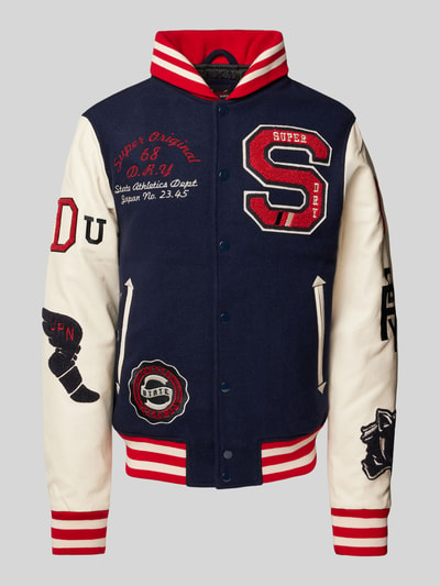 Superdry College-Jacke aus Woll-Mix mit Stehkragen Marine 1