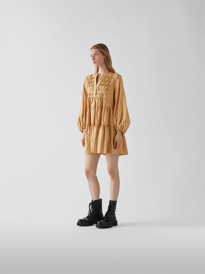 Devotion Minikleid mit gelegten Falten Beige 1