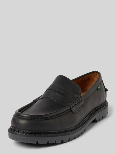 Polo Ralph Lauren Loafers van leer met profielzool, model 'JETT PENNY' Zwart - 1