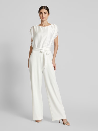 Swing Jumpsuit mit Taillengürtel Offwhite 4