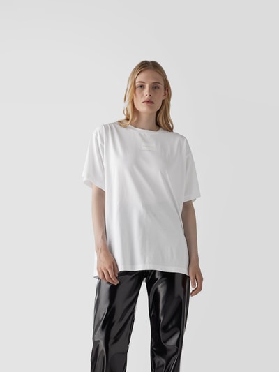 MM6 Maison Margiela T-Shirt mit Label-Patch Weiss 4