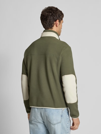 Napapijri Sweatshirt mit Label-Stitching Modell 'DERGANA' Oliv 5