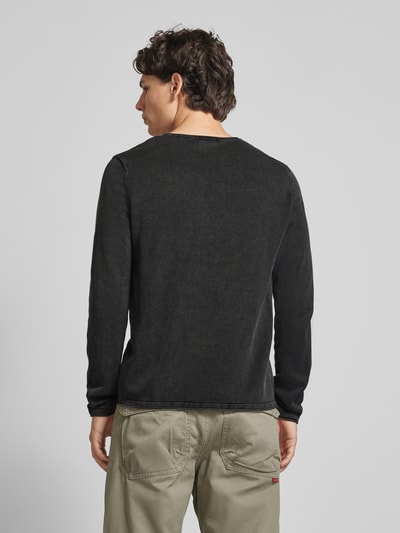 Jack & Jones Gebreide pullover met ronde hals, model 'ELEO' Zwart - 5