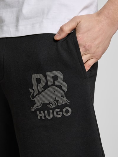 HUGO Sweatpants mit Label-Print Modell 'DESWICK' Black 3