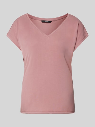 Vero Moda Comfort Fit T-Shirt mit Modal-Anteil Modell 'FILLI' Rosa 2