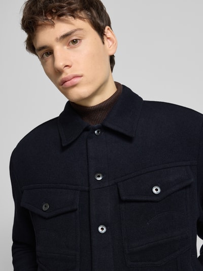 G-Star Raw Jas met kentkraag Donkerblauw - 3