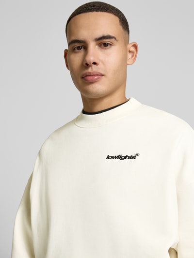 Low Lights Studios Oversized Sweatshirt mit Label-Stitching Offwhite 3