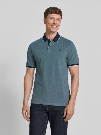 bugatti Regular Fit Poloshirt mit Label-Stitching Gruen 4