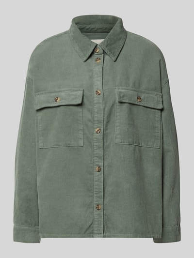 Only Loose Fit Hemdjacke aus reiner Baumwolle Modell 'MOXIE' Schilf Melange 2