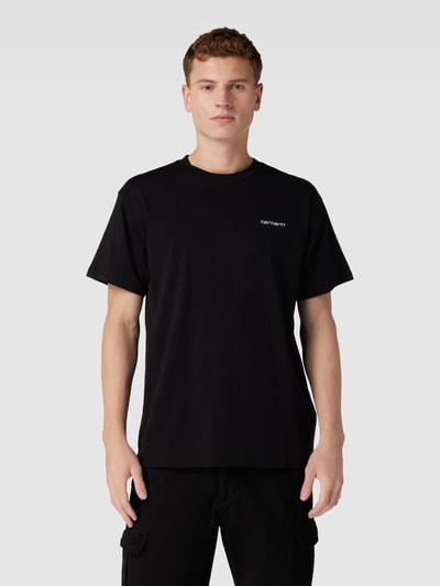 Carhartt Work In Progress T-Shirt mit Label-Stitching Black 4